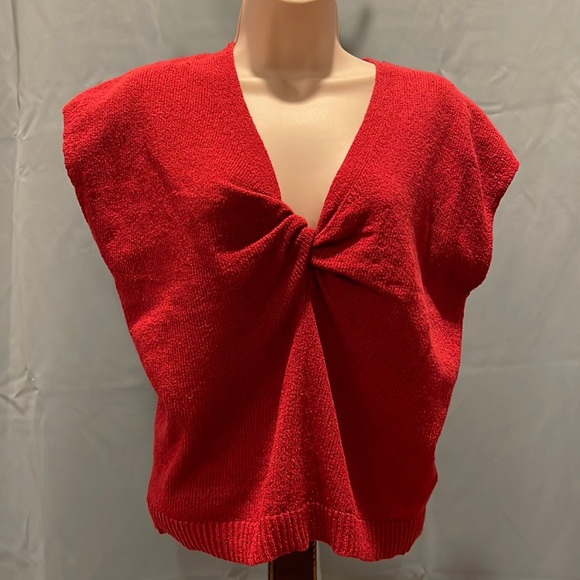 Joie Sweaters - gorgeous Joie red cotton/linen/poly blend red sweater,Sz S